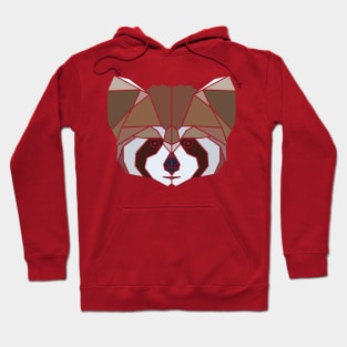 Red Panda Geometry Pattern Hoodie